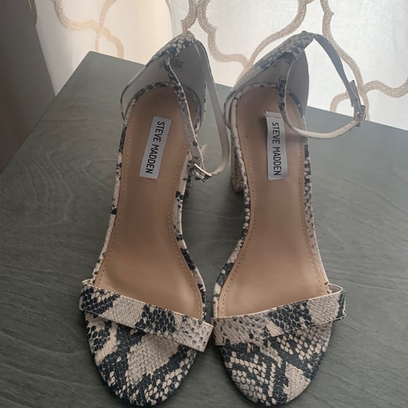 Steve Madden Snake Print Block Heels - Picture 1 of 6